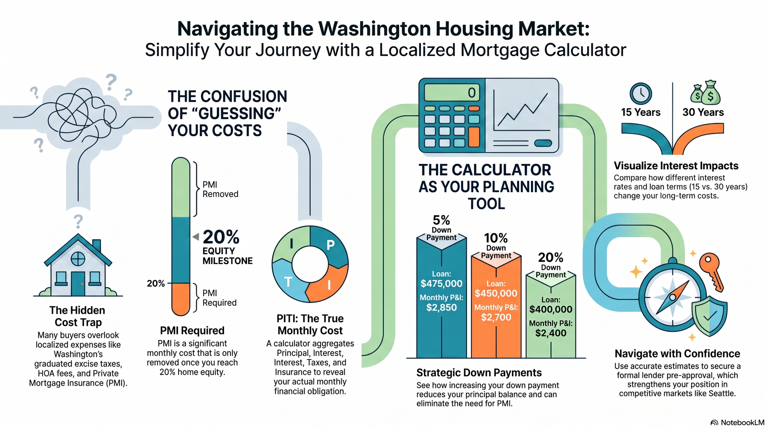how a localized mortgage calculator aids in Washington housing decisions, highlighting costs and loan options.